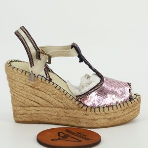STAR LOVE Sequin Wedge‎ Sandals